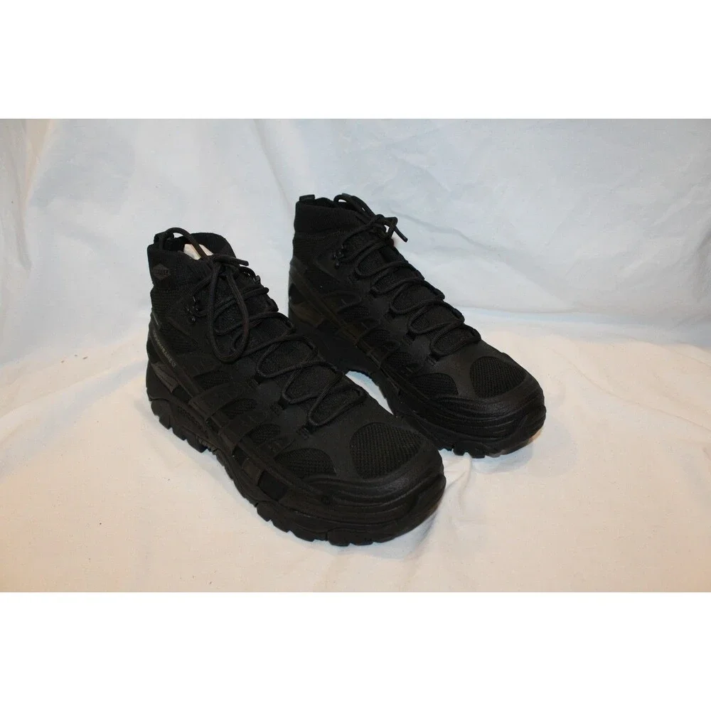 Merrell Men's Moab Velocity Mid Waterproof Tactical Boots NIB BLACK SZ 11.5
